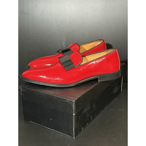 Vercini Patent Loafers With Signature Bow Tie Mens Size 10 main image 4
